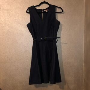 Tommy Hilfiger Western Cowgirl Office Business Denim Nautical Anchor Belt Dress